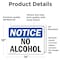 Signmission No Alcohol, 14 in W x Rectangle, Vinyl Decal OS-2PACK-NS-D-1014-L-16002 - alternate 4